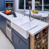Cuba Dupla Cozinha Farm Sink Padrão 77 Cm Estilo Fazenda Avental - Branco Cuba Dupla Cozinha Farm Sink Padrão 77 Cm Estilo Fazenda Avental - Branco