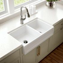 Cuba Dupla Cozinha Farm Sink Quadratta 77 Cm Estilo Fazenda Avental - Branco