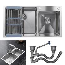 Cuba Dupla Cozinha Goumert Aço Inox Escovado Escorredor Luxo Lava Louça Casa Balcao Pia Torneira Limpeza Area Externa Cuba Dupla Cozinha Goumert Aço Inox Escovado Escorredor Luxo Lava Louça Casa Balcao Pia Torneira Limpeza Area Externa