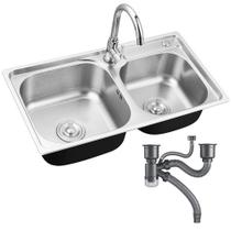 Cuba Dupla Cozinha Gourmet Aço Inox 78x43cm Deend