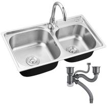 Cuba Dupla Cozinha Gourmet Aço Inox 78x43cm Deend Cuba Dupla Cozinha Gourmet Aço Inox 78x43cm Deend