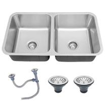 Cuba Dupla Cozinha Pia Gourmet 76x43 Completa Com Acessórios Aço Inox 304 Brinovar