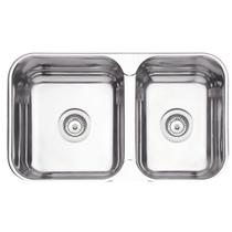 Cuba dupla de embutir ou sobrepor Tramontina Isis em Aço Inox Polido 69x40 Cuba dupla de embutir ou sobrepor Tramontina Isis em Aço Inox Polido 69x40