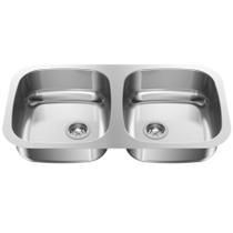 Cuba Dupla de Embutir para Cozinha N5 2C GhelPlus Cromado - De bacco Cuba Dupla de Embutir para Cozinha N5 2C GhelPlus Cromado - De bacco