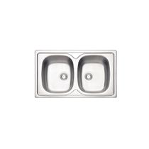 Cuba Dupla de Sobrepor Tramontina Sigma em Aço Inox com Acabamento Natural 86 x 50 cm com Válvula Cuba Dupla de Sobrepor Tramontina Sigma em Aço Inox com Acabamento Natural 86 x 50 cm com Válvula