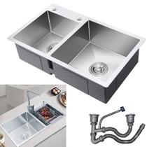Cuba Dupla Goumert Cozinha Luxo Escorredor Lava Louça Alimentos Escorre Agua Limpeza Area Externa