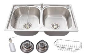 Cuba Dupla Gourmet Cozinha Aço Inox 304 Com Acessórios - Stillus Home