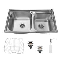 Cuba Dupla Gourmet Inox Com Acessórios Para Cozinha