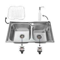 Cuba Dupla gourmet Inox Com Acessórios Para Cozinha