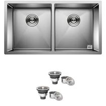 Cuba Dupla Inox 304 Gourmet 78x40 com Válvula Embutir Sobrepor Pequenas Falhas Cuba Dupla Inox 304 Gourmet 78x40 com Válvula Embutir Sobrepor Pequenas Falhas