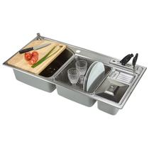 Cuba Dupla Inox Cozinha Paris Plus Com Lixeira Welle 101x48x20 Cuba Dupla Inox Cozinha Paris Plus Com Lixeira Welle 101x48x20