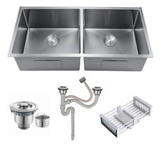 Cuba Dupla Inox Quadrada Cozinha Pia Gourmet Prata 75x41 Cuba Dupla Inox Quadrada Cozinha Pia Gourmet Prata 75x41