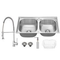 Cuba Dupla para Cozinha Gourmet Aço Inox Torneira Gourmet - NEWconcept