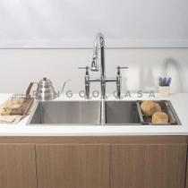 Cuba Dupla Para Cozinha Gourmet Inox Tukano Pingoo.Casa - Prata Cuba Dupla Para Cozinha Gourmet Inox Tukano Pingoo.Casa - Prata