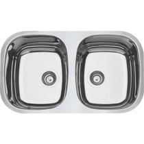 Cuba Dupla para Cozinha Retangular Inox 72X42 com Válvula Brilhante - Tramontina