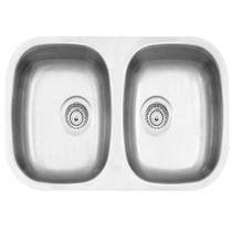 Cuba Dupla para Cozinha Retangular Prime Inox com Válvula Acetinada - Tramontina