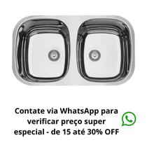 Cuba Dupla Tramontina em Aço Inox Auto Brilho 72x40cm OUTLET