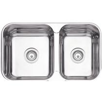 Cuba Dupla Tramontina Isis 2C 34-28 BS Perfecta Inox Polido 69x40 cm com Válvula 94062402 Cuba Dupla Tramontina Isis 2C 34-28 BS Perfecta Inox Polido 69x40 cm com Válvula 94062402