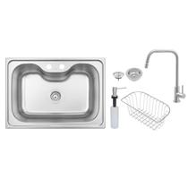 Cuba em Aço Inox Tramontina Morgana 60 FX Acetinado 68 x 48 cm com Torneira