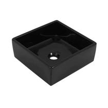 Cuba Fiori Apoio Quadrada 35x35 Preta