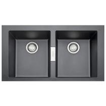 CUBA FRANKE DUPLA DE SOBREPOR SIRIUS 86X51X20CM TECTONITE CARBONO 57x86CM 16781