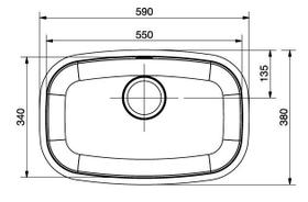 Cuba Franke Essenza N2 550 Acetinada 55x35x18cm 50166