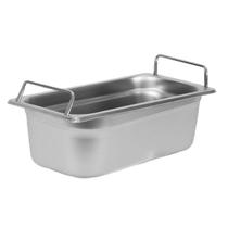 Cuba Gastronomica 1/4 Por 10cm Alças Buffet Rechaud Aço Inox