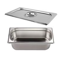 Cuba Gastronomica Aço Inox Gn 1/3 100mm Alta Qualidade