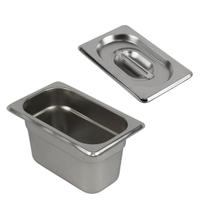 Cuba Gastronômica Buffet GN 1/9 100mm Aço Inox Sem Alça com Tampa Cuba Gastronômica Buffet GN 1/9 100mm Aço Inox Sem Alça com Tampa