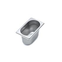 Cuba Gastronômica GN 1/9 100mm Vaccarin - Aço Inox e Modelo Europeu
