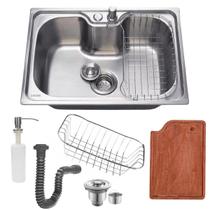 Cuba gourmet 50x40cm inox 304 + acessórios e tábua de corte Cuba gourmet 50x40cm inox 304 + acessórios e tábua de corte