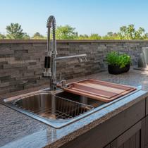 Cuba Gourmet 50x40cm Inox 304 Com Torneira Gourmet e Tábua