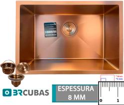 Cuba gourmet - 600x400x220 mm espessura 0.8mm ROSE GOLD - BR CUBAS