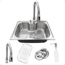 Cuba Gourmet 60x42 Aço Inoxidável 201 com Torneira Monocomando Cuba Gourmet 60x42 Aço Inoxidável 201 com Torneira Monocomando
