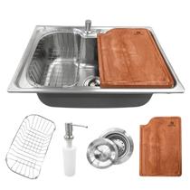 Cuba Gourmet 60x42 Inox 201 com Acessórios e Tábua de Corte Stillus Home Cuba Gourmet 60x42 Inox 201 com Acessórios e Tábua de Corte Stillus Home