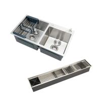 Cuba Gourmet Awá 78x43cm e Calha Waiana Embutida 92x19cm Aço Inox 304