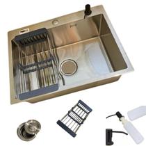 Cuba Gourmet C/ Acessórios 60x45cm Aço Inox 304 Cozinha Pia