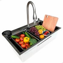 Cuba Gourmet Cascata Aço Inox 304 com Torneira Premium