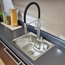 Cuba Gourmet Com Torneira Square Escovada Moderna