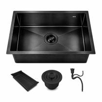 Cuba Gourmet Cozinha 50x40 Completa Aço Inox 304 Escovado Preta