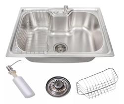 Cuba Gourmet Cozinha Aço Inox 50x40cm Prata Com Acessórios