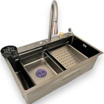 Cuba Gourmet Cozinha Aço Inox Lava Copos Torneira Cascata