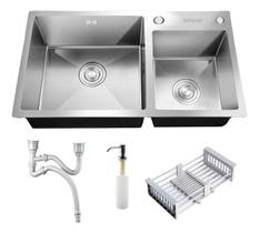 Cuba Gourmet Cozinha Pia Dupla Prata Luxo Aço Inox Brinovar