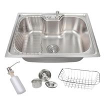 Cuba gourmet inox 60x42cm com escorredor dispenser e válvula