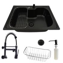 Cuba gourmet inox black 50x40cm com torneira preta de parede Cuba gourmet inox black 50x40cm com torneira preta de parede