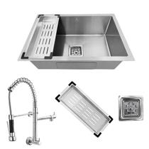 Cuba Gourmet Inox E Torneira Parede Bica Móvel Água Fria Cuba Gourmet Inox E Torneira Parede Bica Móvel Água Fria