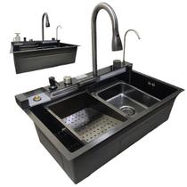 Cuba Gourmet Inox Luxo Premium Inteligente Cozinha Torneira Painel Digital Monocomando Agua Quente Fria Limpador de Copo Dispenser Dosador Resistente