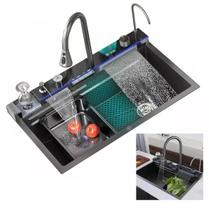 Cuba Gourmet Inox Pia Premium Cozinha Torneira Mangueira Cascata Dispenser Dosador Painel Monocomando Limpador de Copo Area Externa Churrasqueira Dura