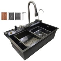 Cuba Gourmet Inox Premium Pia Inteligente Cozinha Torneira Limpador de Copo Dispenser Painel Monocomando