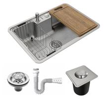 Cuba Gourmet Morgana Docol Massima Aço Inox De Sobrepor Embutir com Acessórios e Lixeira 1611616